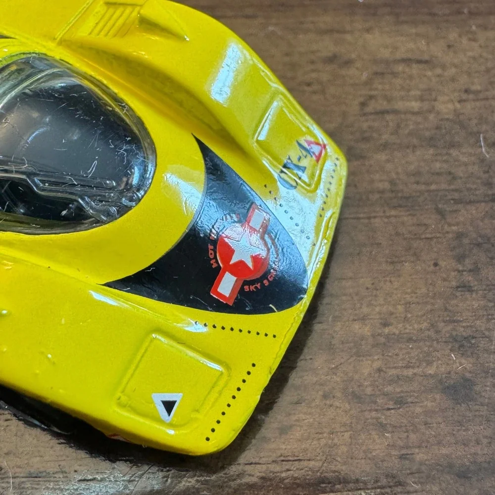 Hot Wheels Sol-Aire CX4 Race Car Yellow 1983 Vintage Diecast Opening Engine